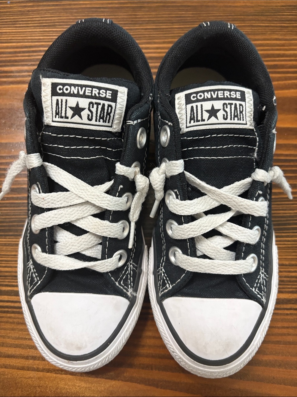 Converse Kids Black and White Low Top Sneakers